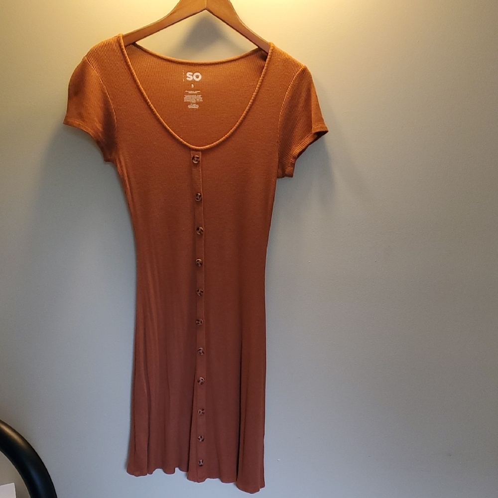Brown Button-Down Dress